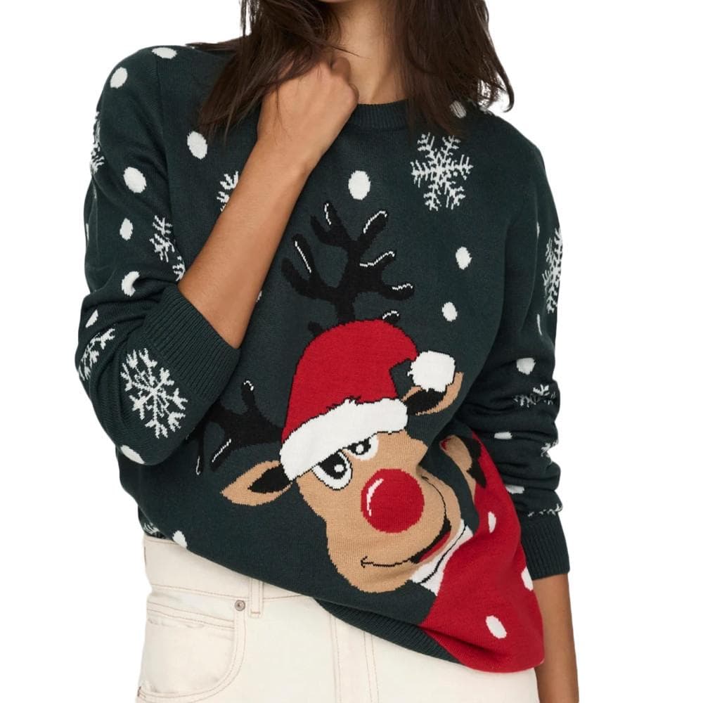 Pull de Noël Vert Femme JDY Lucia 1