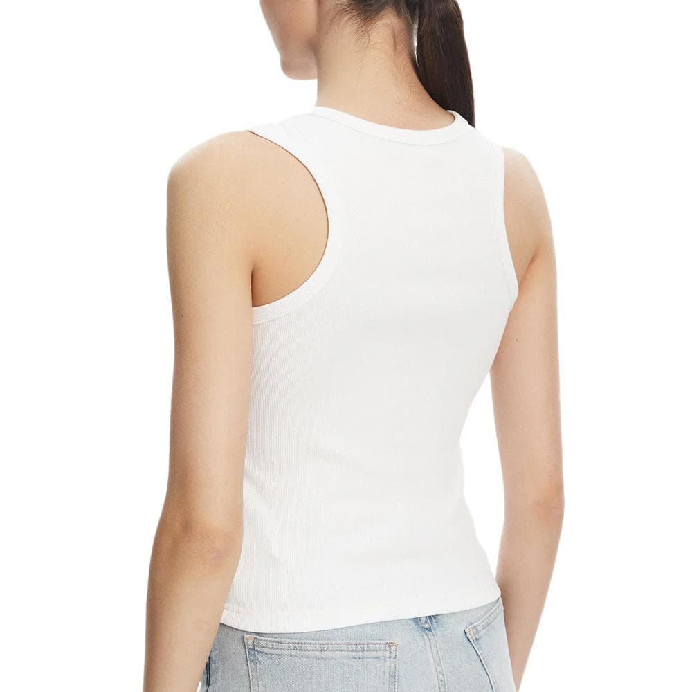 Débardeur Blanc Femme Calvin Klein Jeans A Woven Label 2
