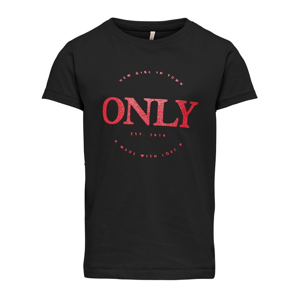T-shirt Noir Fille Kids ONLY Kogwendy 1