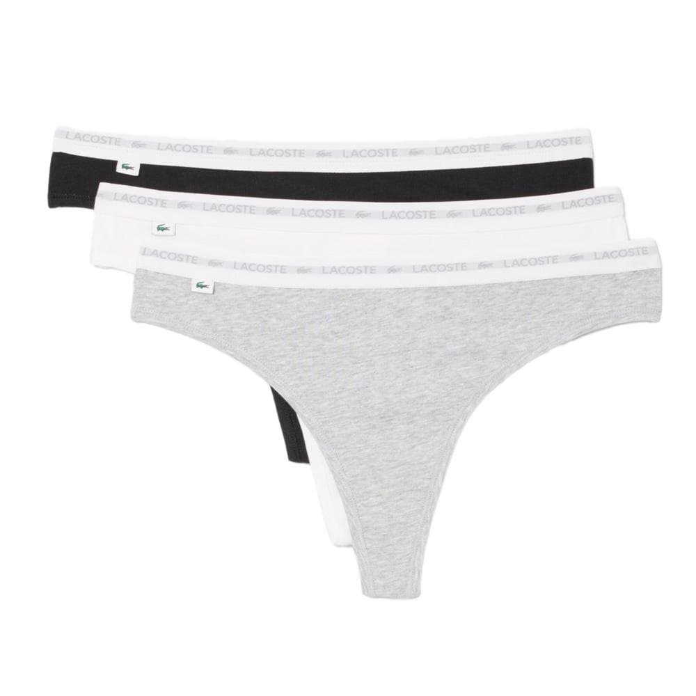 X3 Strings Gris/Noir Femme Lacoste Coton Stretch 1