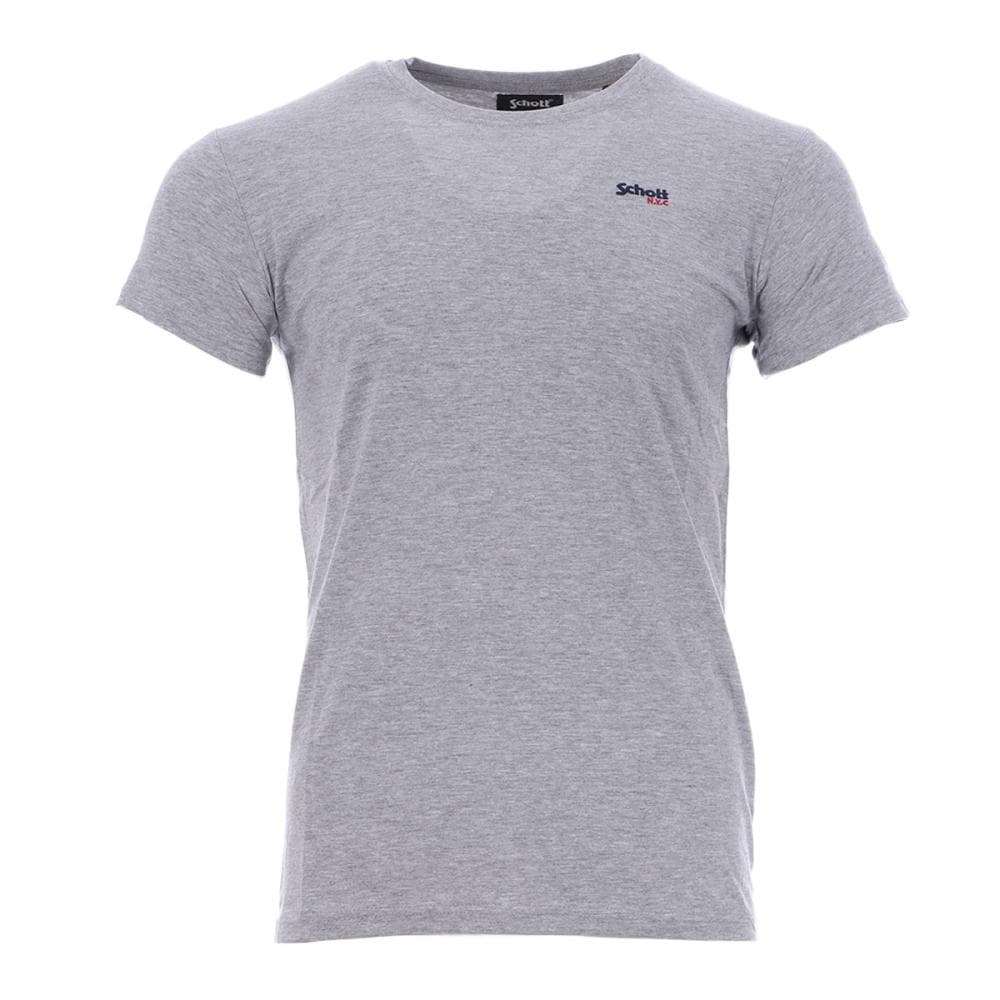 T-shirt gris homme Schott NYC brodé 1