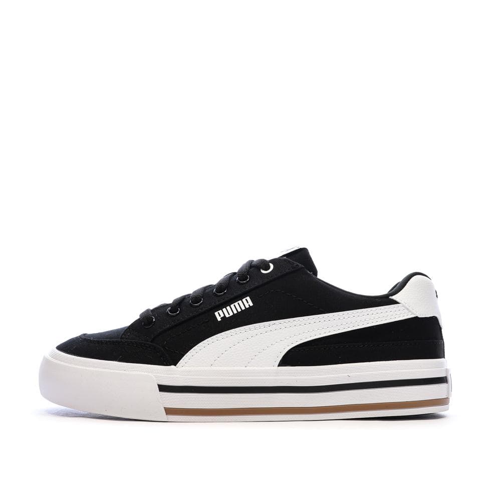 Baskets Blanches/Noires Femme Puma Court Classic 1