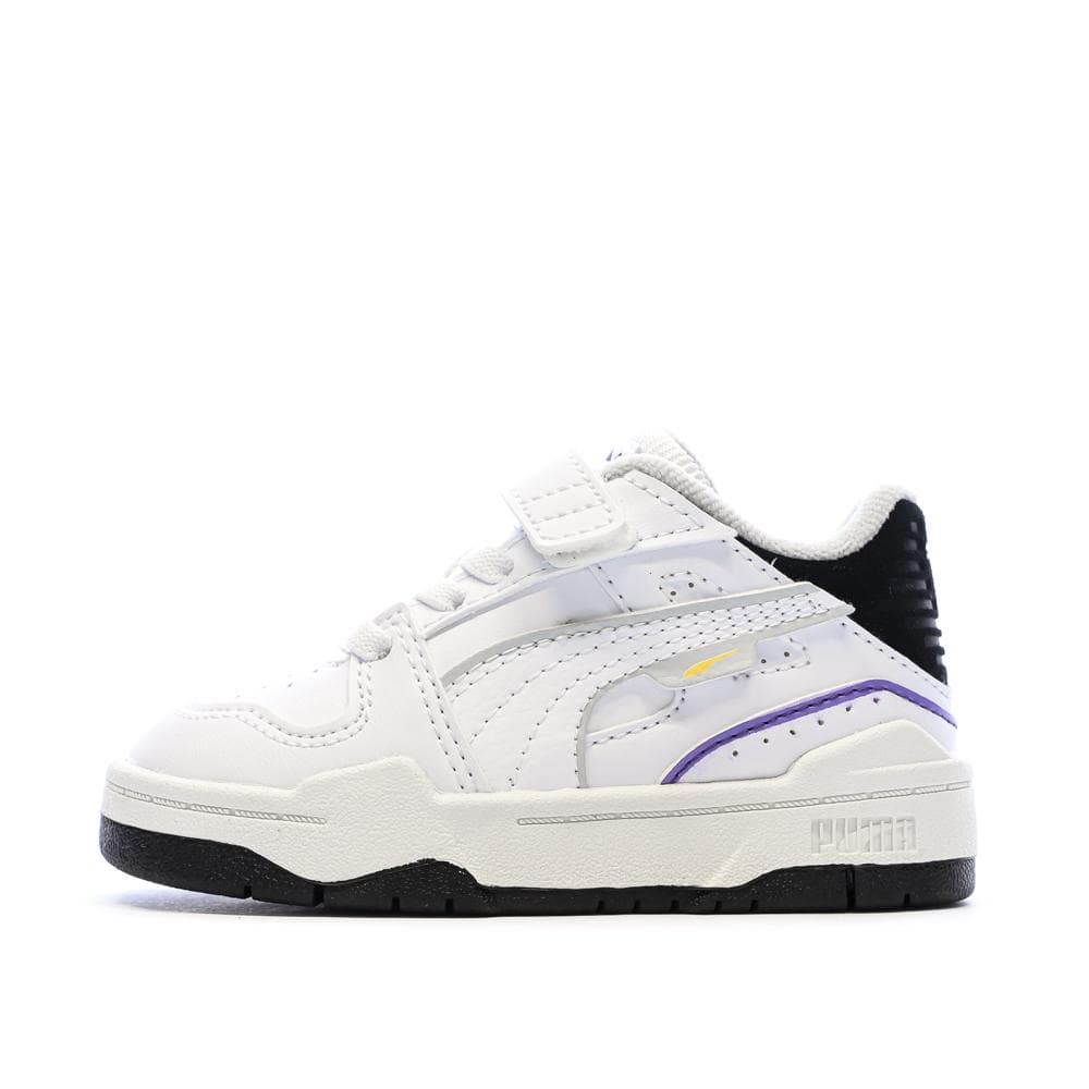 Baskets Blanc/Violet Garçon Puma Slipstream 1