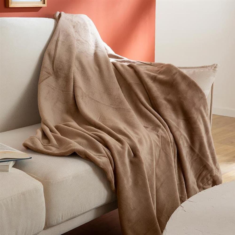 Plaid Beige Dodo Toucher Ultra Doux 130x170 2
