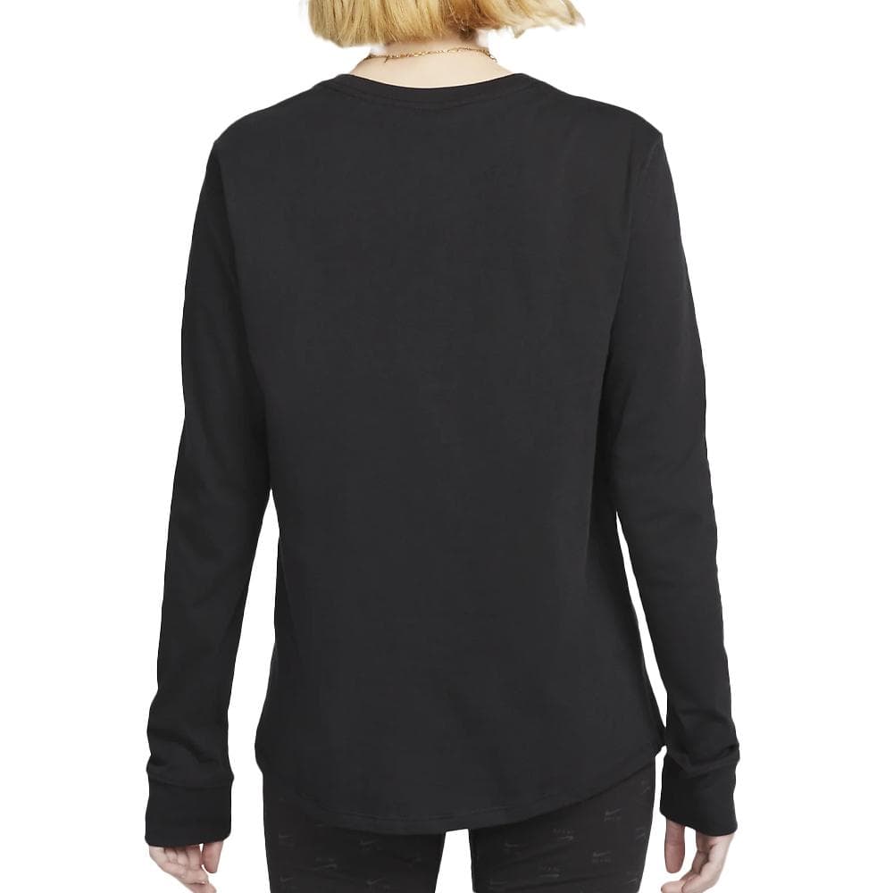T-shirt Manches Longues Noir Femme Nike Essential 2