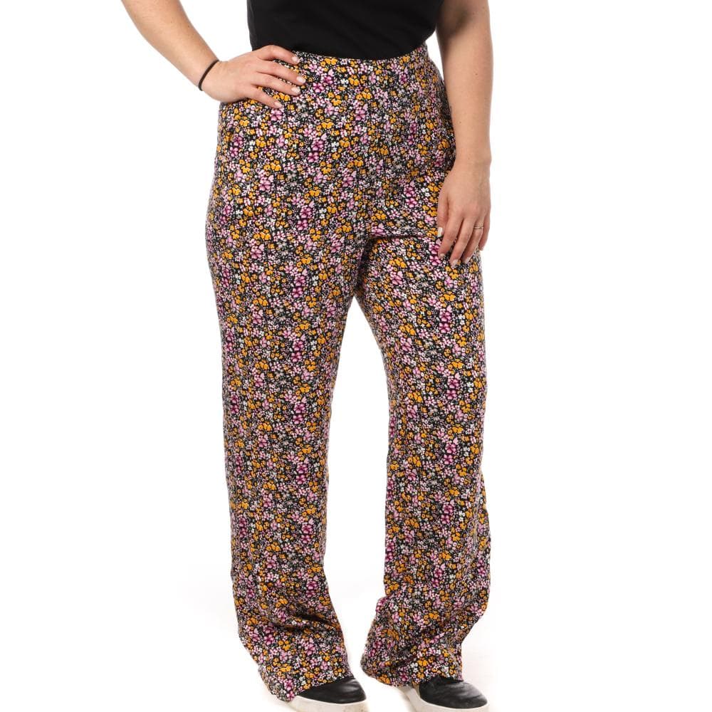 Pantalon Noir/Rose/Orange à Motifs Femme Vero Moda Curve Easy Hw Wide 1