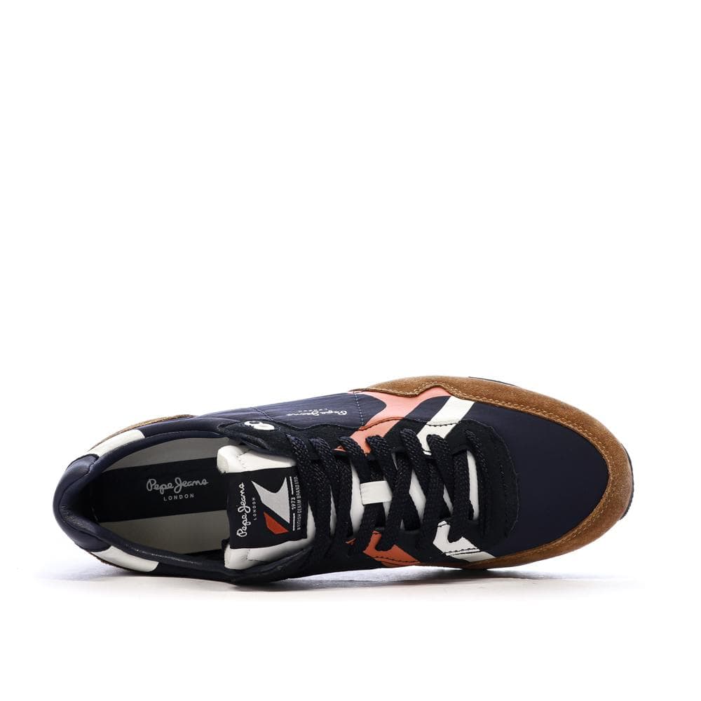 Baskets Marine/Marron Homme Pepe Jeans Brit Mixt 4