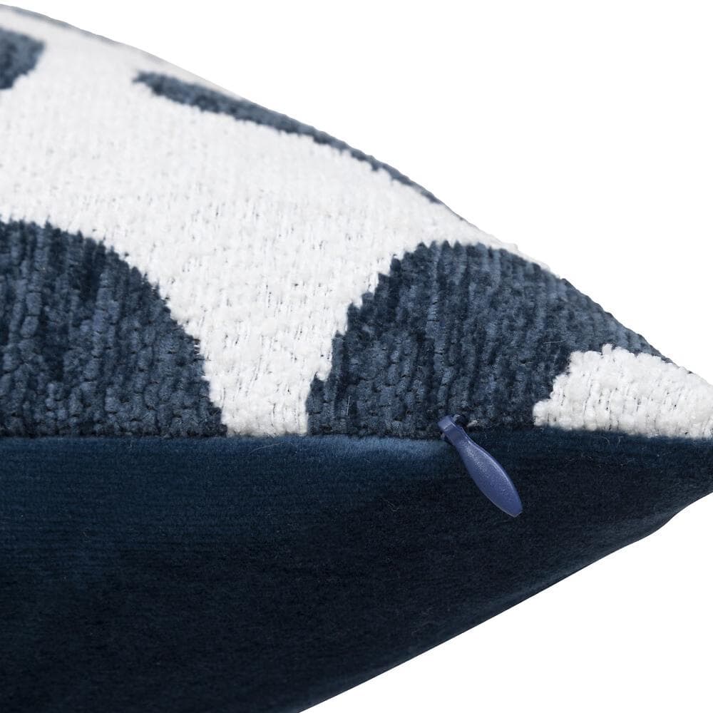 Coussin Blanc/Bleu jacquard Atmosphera Safina 40x40cm 2
