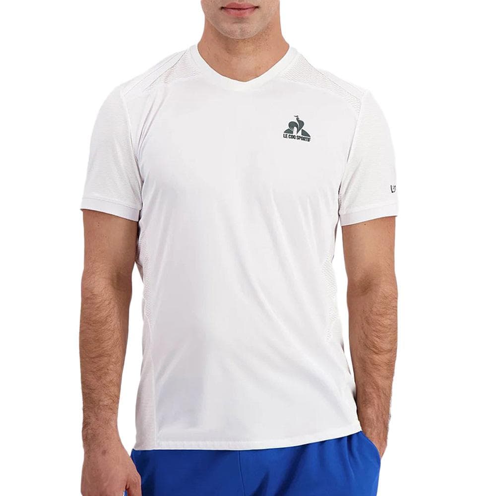 Maillot de Sport Blanc Homme Le Coq Sportif Tennis Pro 1