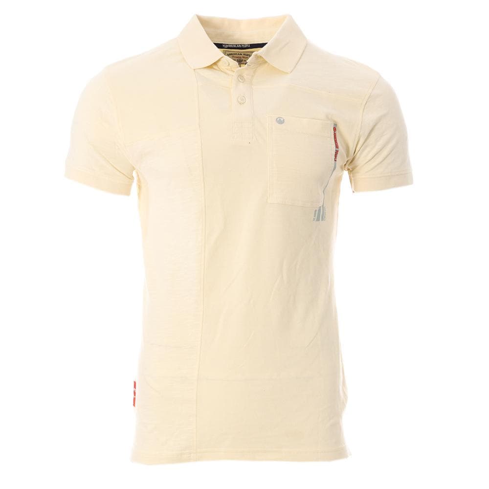 Polo Jaune Pale Homme American People 103 1