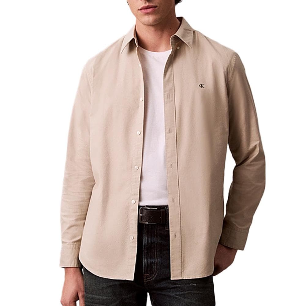 Chemise Beige Homme Calvin Klein Jeans Oxfords 1