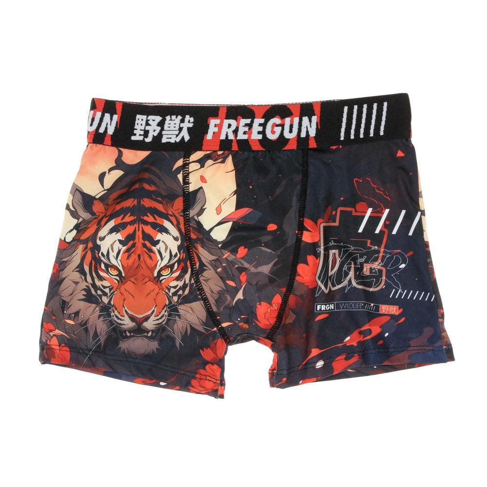 Boxer Noir/Orange à Imprimés Garçon Freegun TIG 1