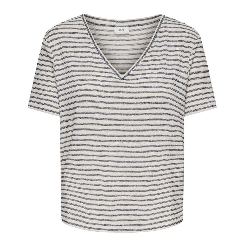 T-Shirt Beige/Marine Femme JDY Korna 1