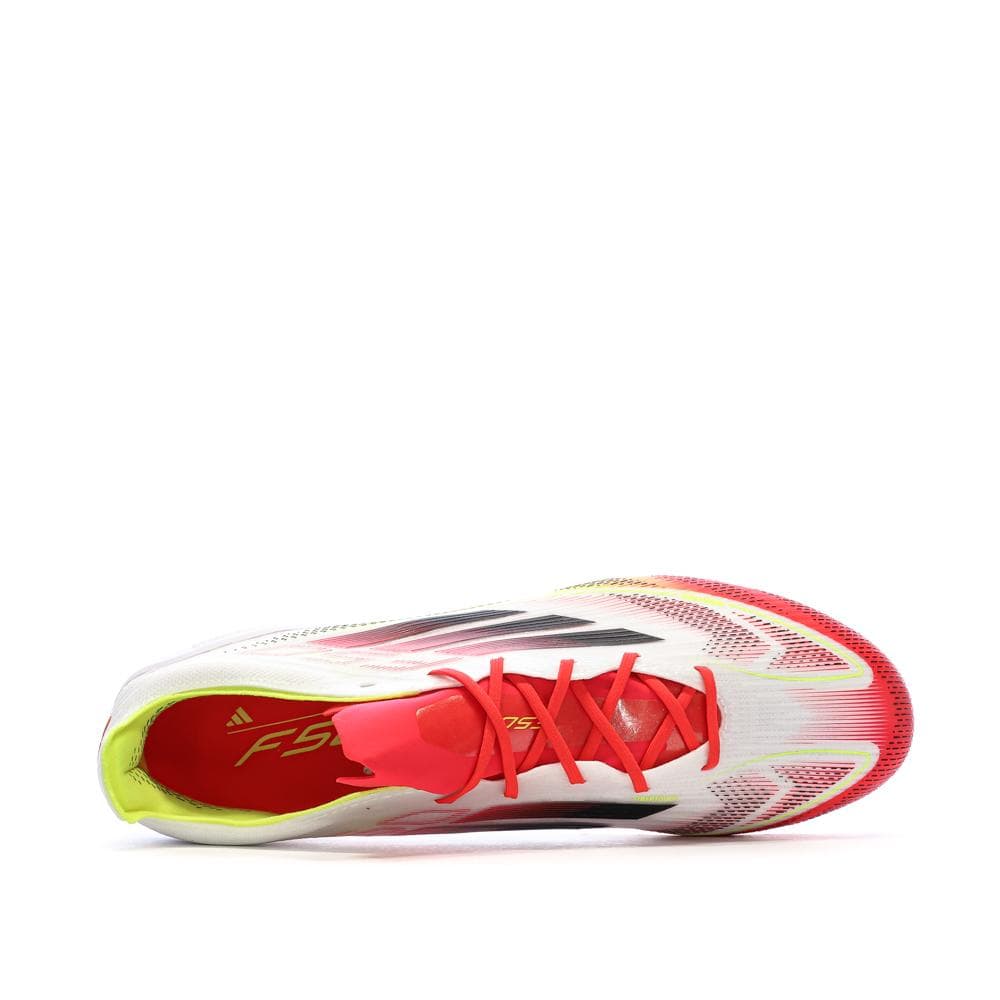 Chaussures de Foot Blanc/Rouge Adidas F50 Elite AG 4