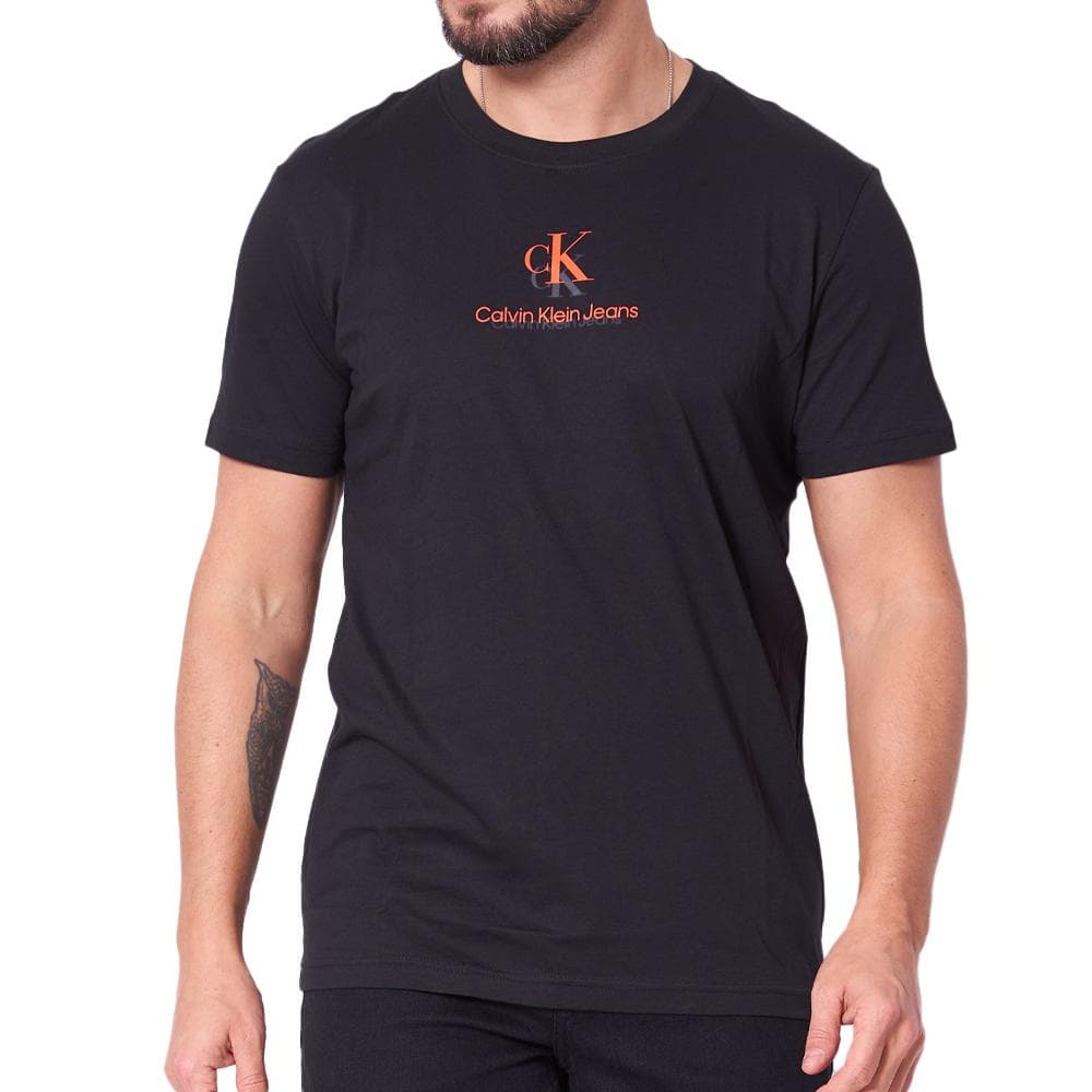 T-shirt Noir Homme Calvin Klein Jeans Shadow 1