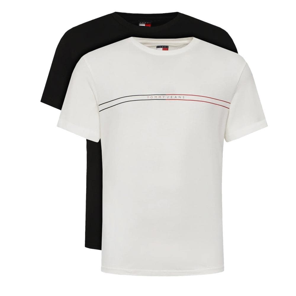 Set de 2 T-shirts Blanc/Noir Homme Tommy Jeans Entry Graphic 1