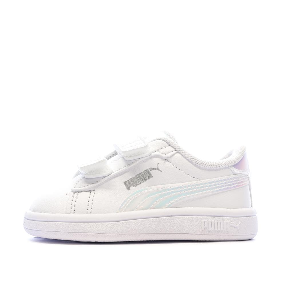 Baskets Blanches Fille Puma Smash 3.0 Holo 1