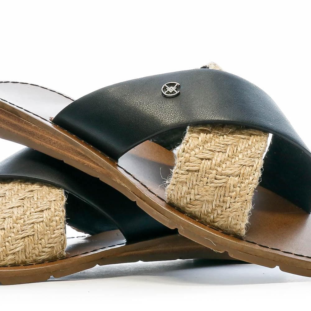 Claquettes Croisées Noires Femme Chattawak Brana 7
