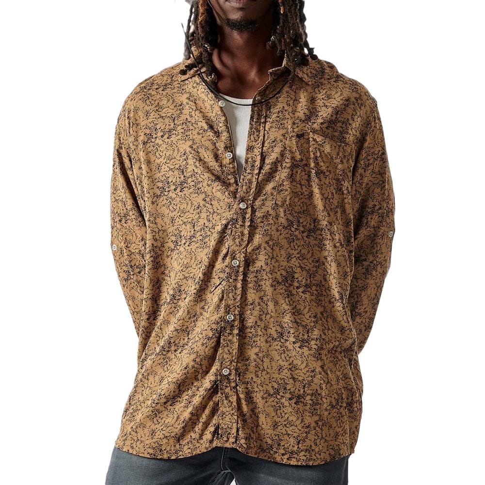 Chemise Camel/Marine Homme Kaporal CEBU 1