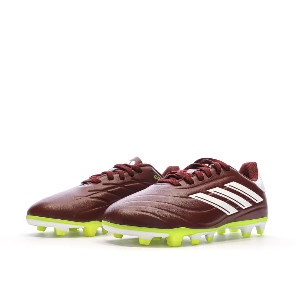 Chaussures de football Bordeaux/Jaunes Garçon Adidas Copa Pure 2 4