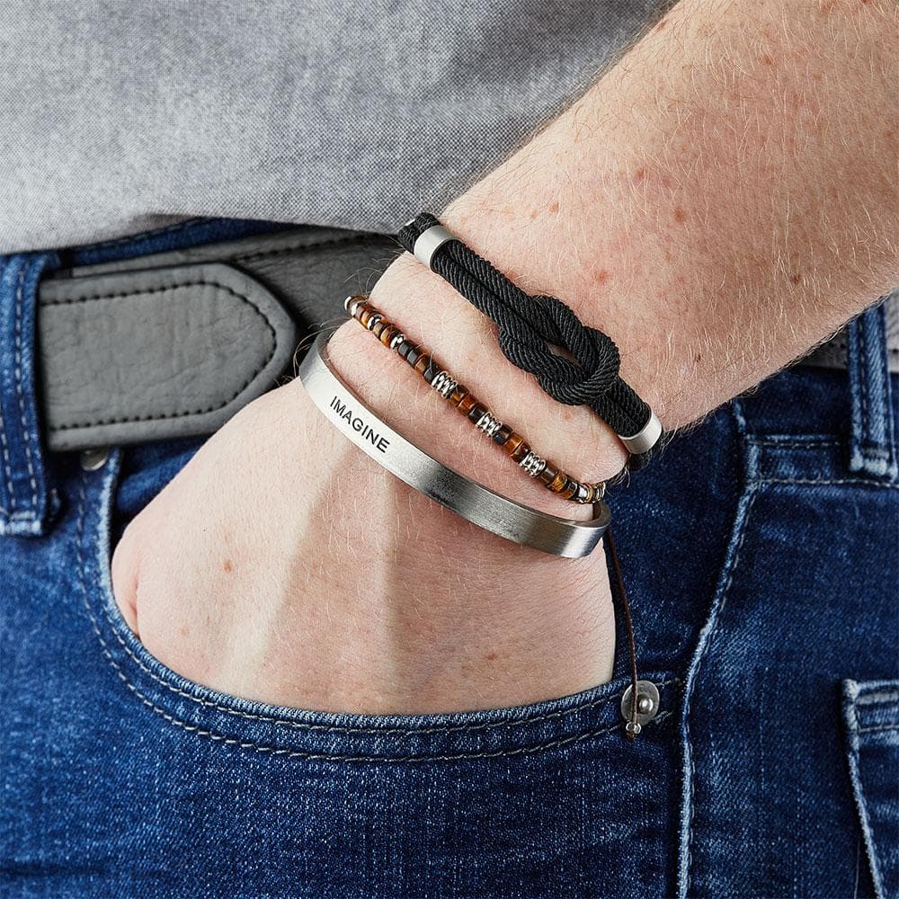 Bracelet Cordon Marin-fermoir Noir Homme Geographical Norway SG-315026 2