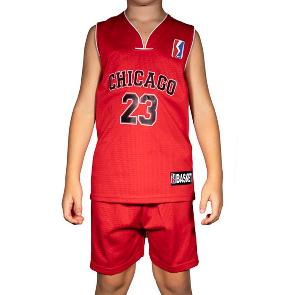 Chicago Bulls Ensemble de basketball Rouge/Noir Enfant Sport Zone 1