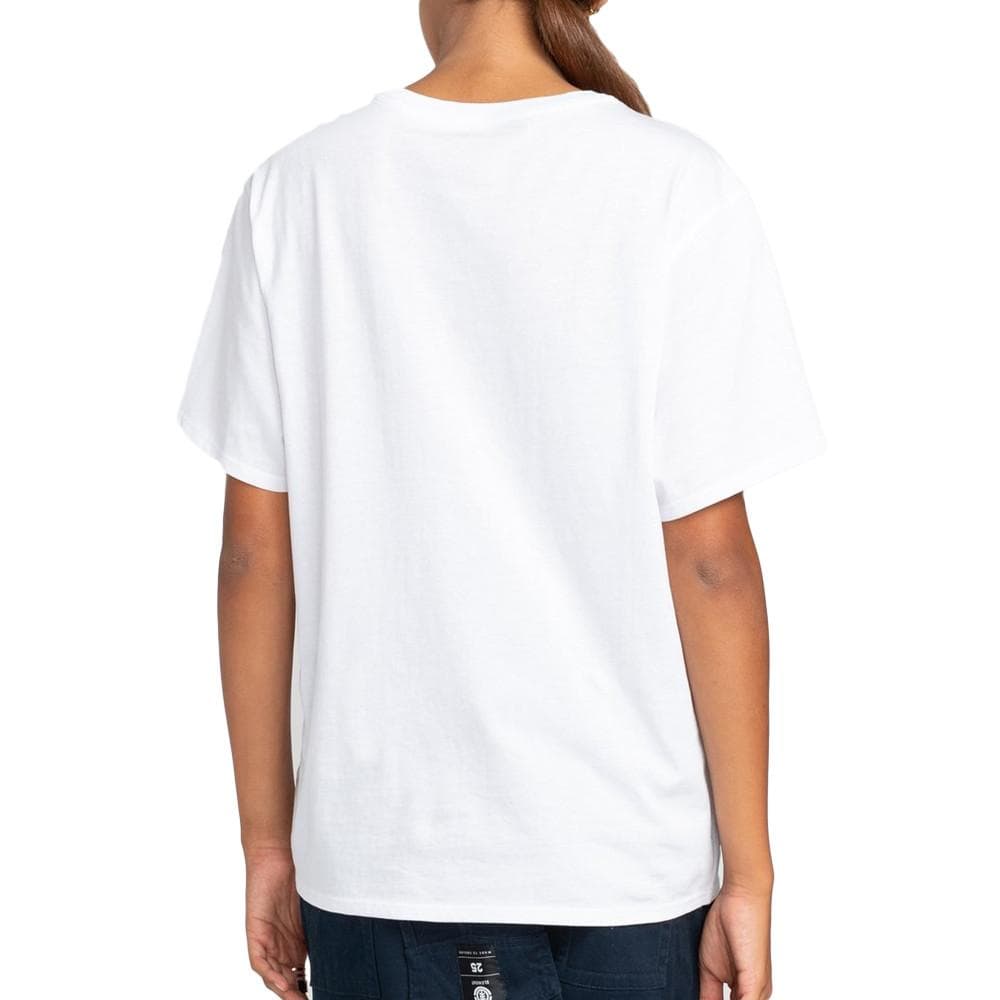 T-shirt Blanc Femme Element Logo Ss W 2