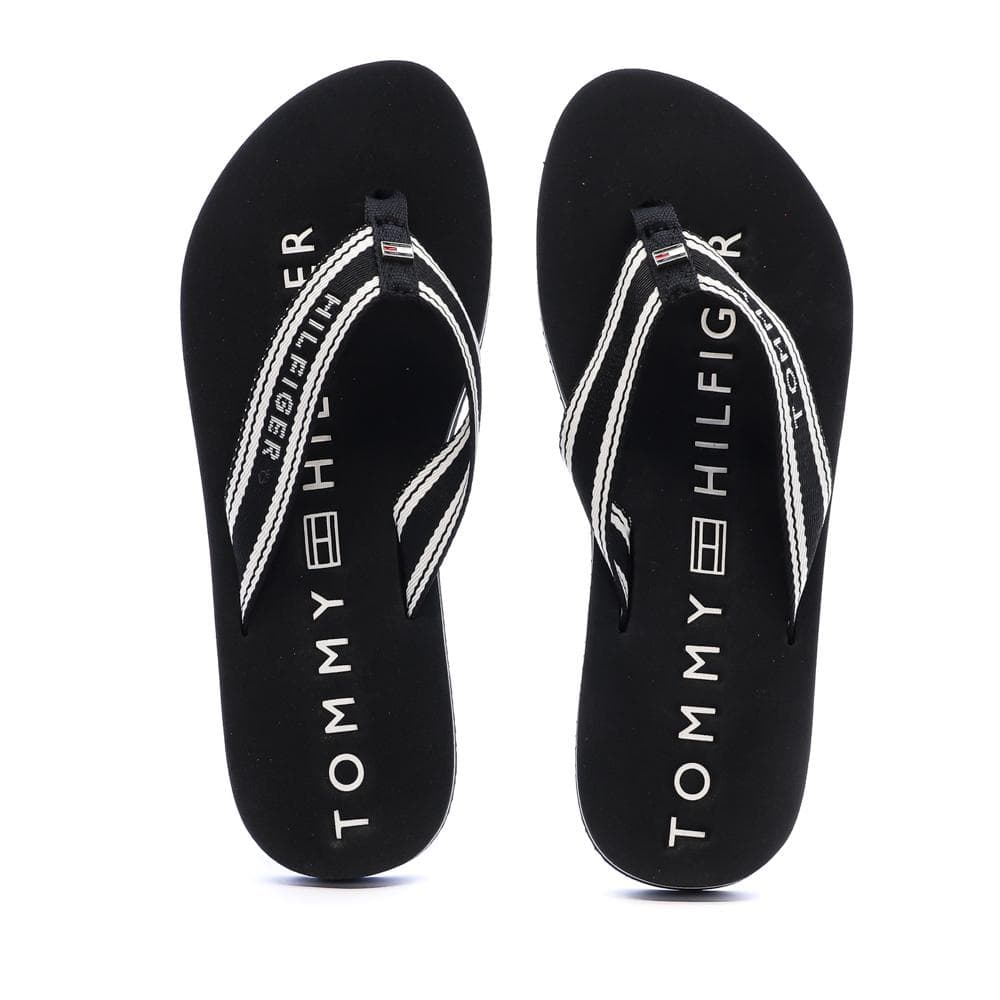 Tongs Noir Femme Tommy Hilfiger Webbing Summer 3