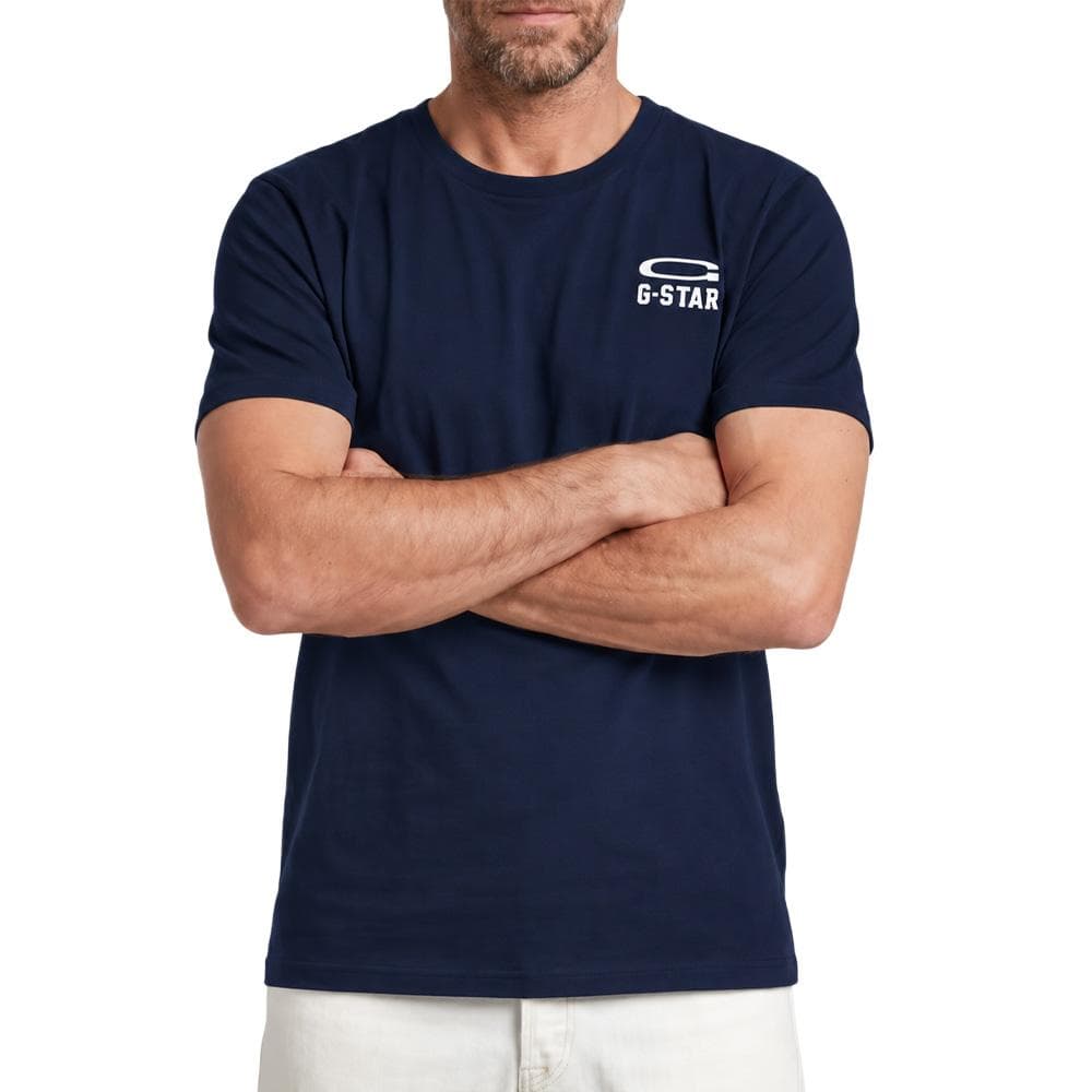 T-shirt Marine Homme G-Star Raw Chestes 1