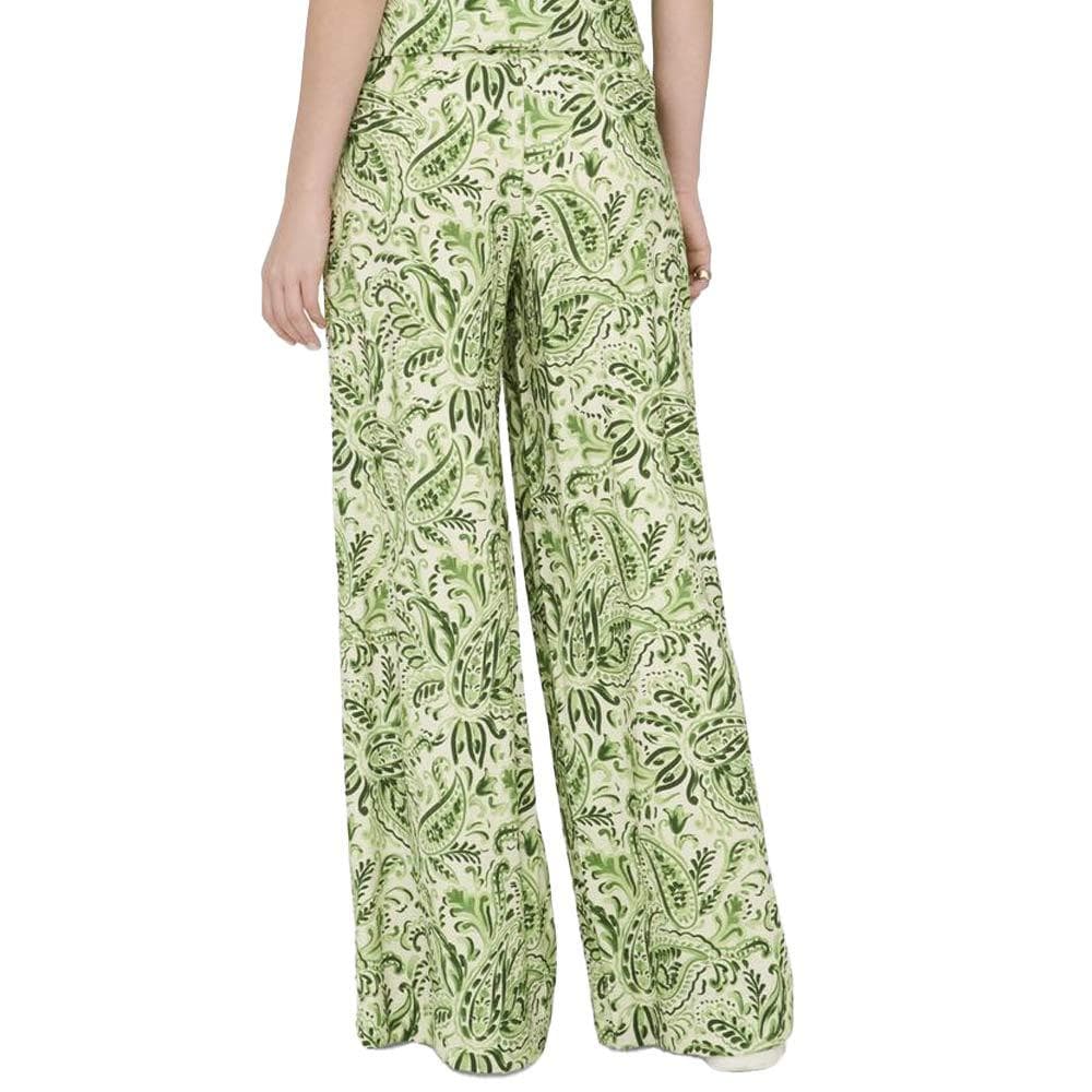 Pantalon fluide Imprimé Vert/Blanc Femme JDY Life Palazzo 2