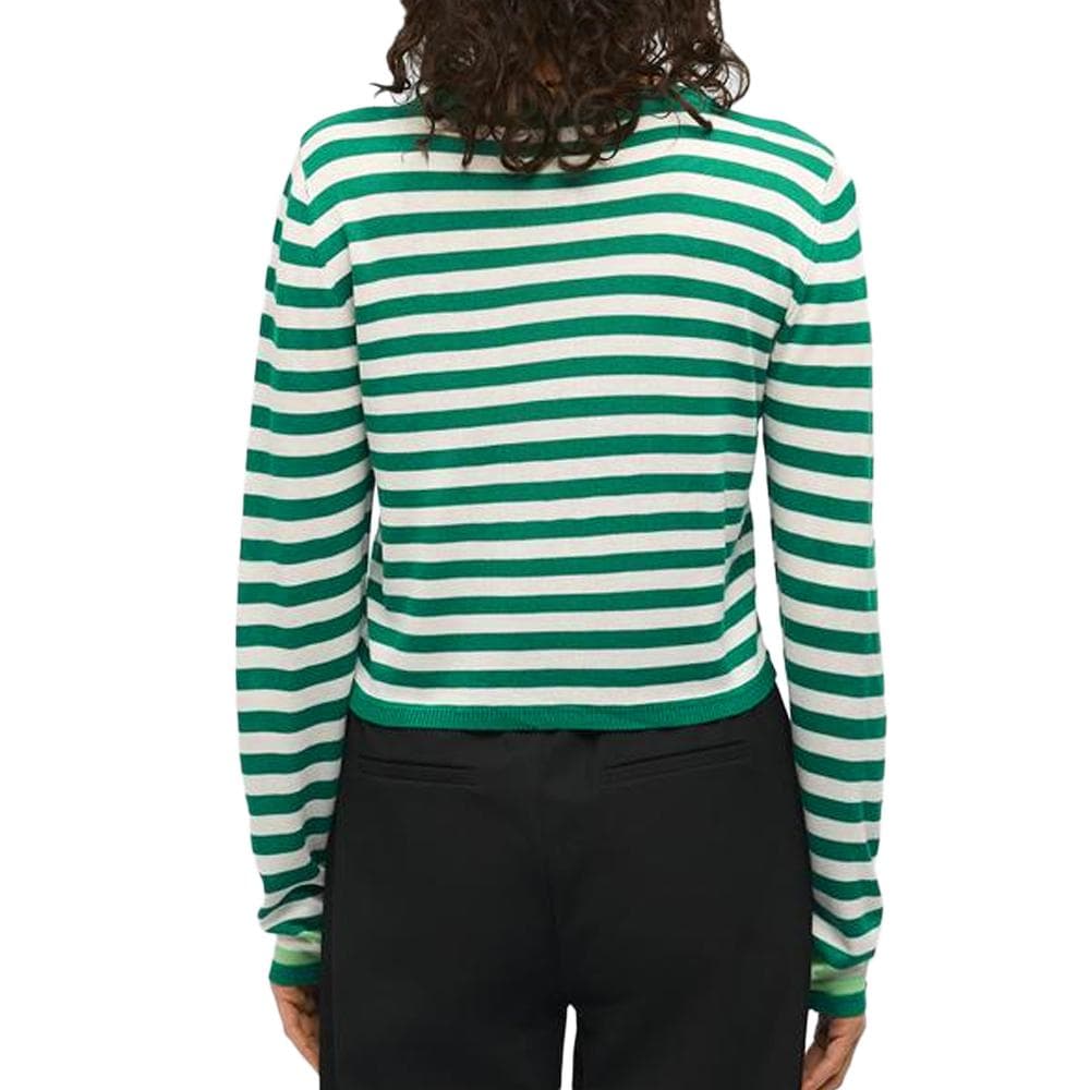 Pull Beige/Vert Femme Object Cropped 2