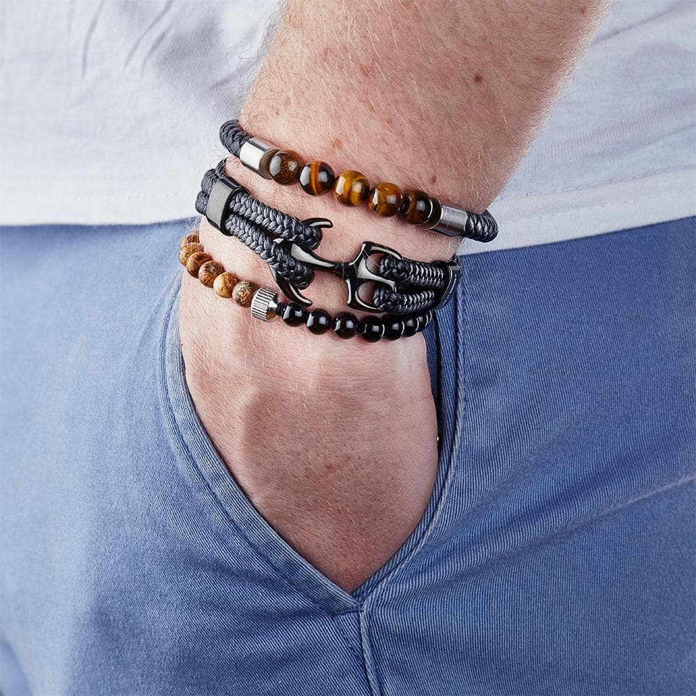 Bracelet Noir Homme Geographical Norway 315047 2