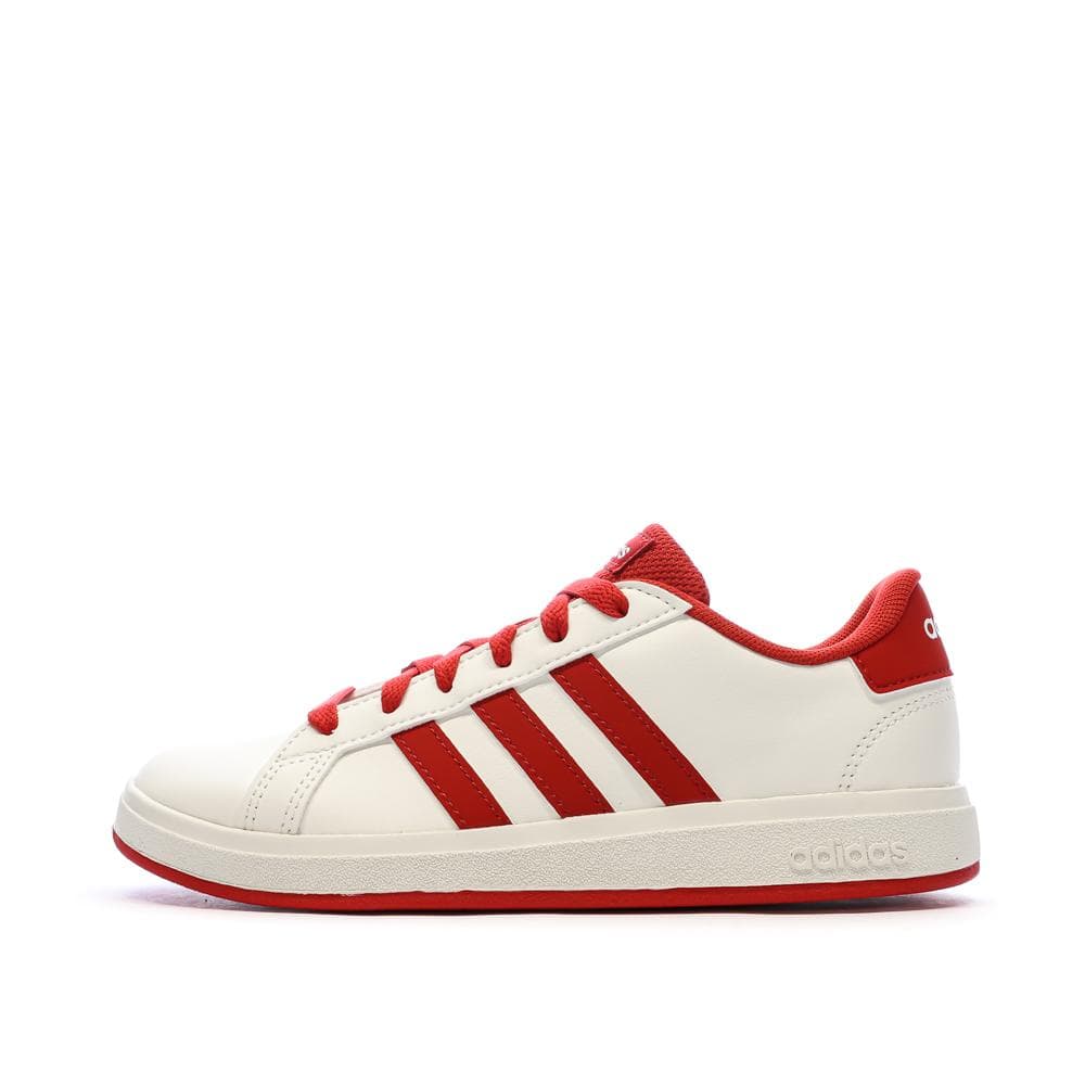Baskets Ecru/Rouge Garçon Adidas Grand Court 2.0 1