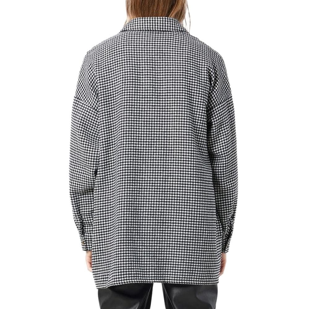 Surchemise Noir/Blanc pied de poule Femme Noisy May Flanny 2