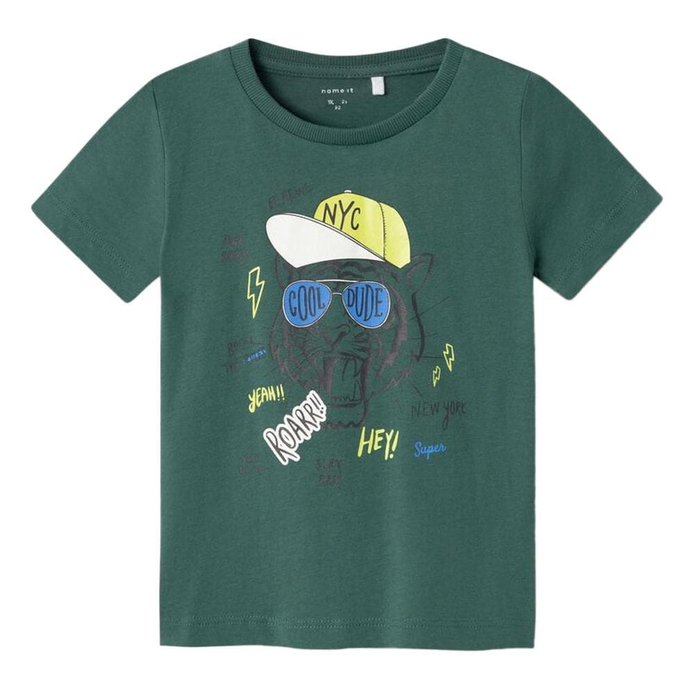 T-shirt Vert Foncé Garçon Name it Berte 13226080-MG° 1