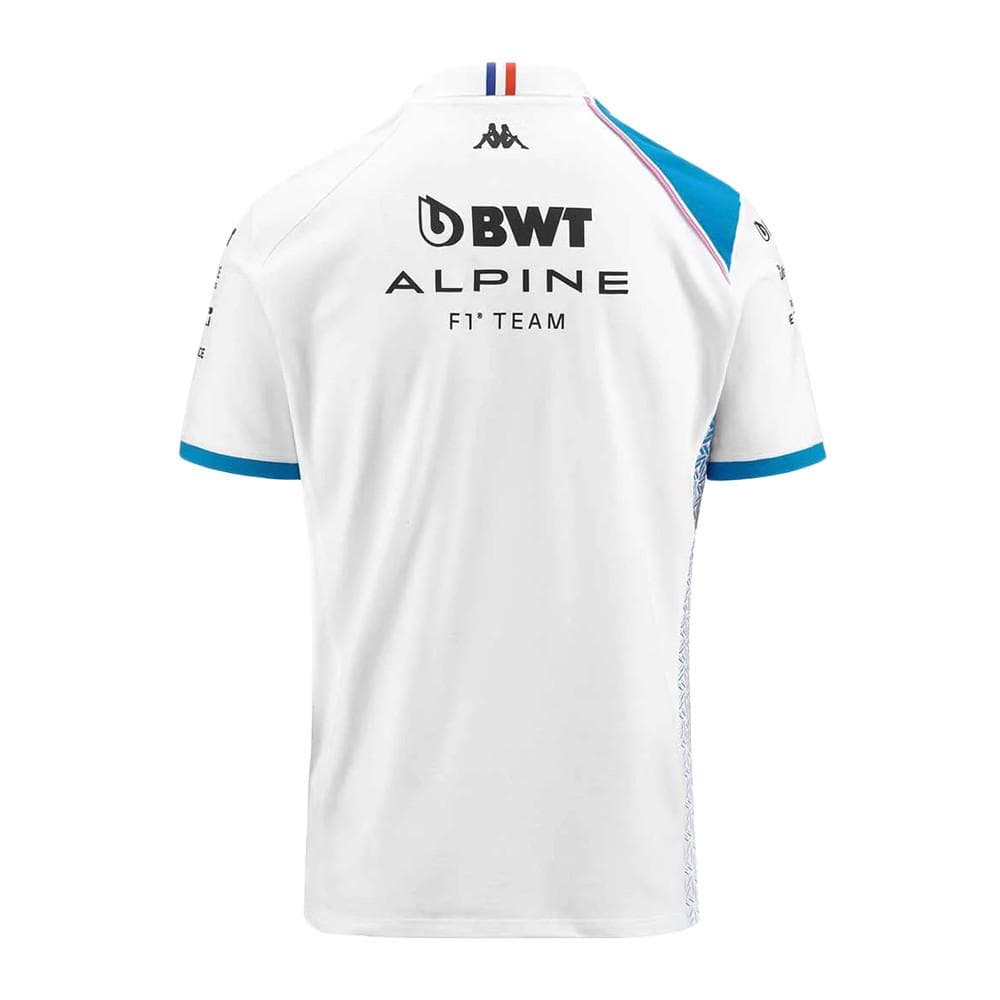 Polo Blanc Homme Kappa Acrem Alpine F1 2
