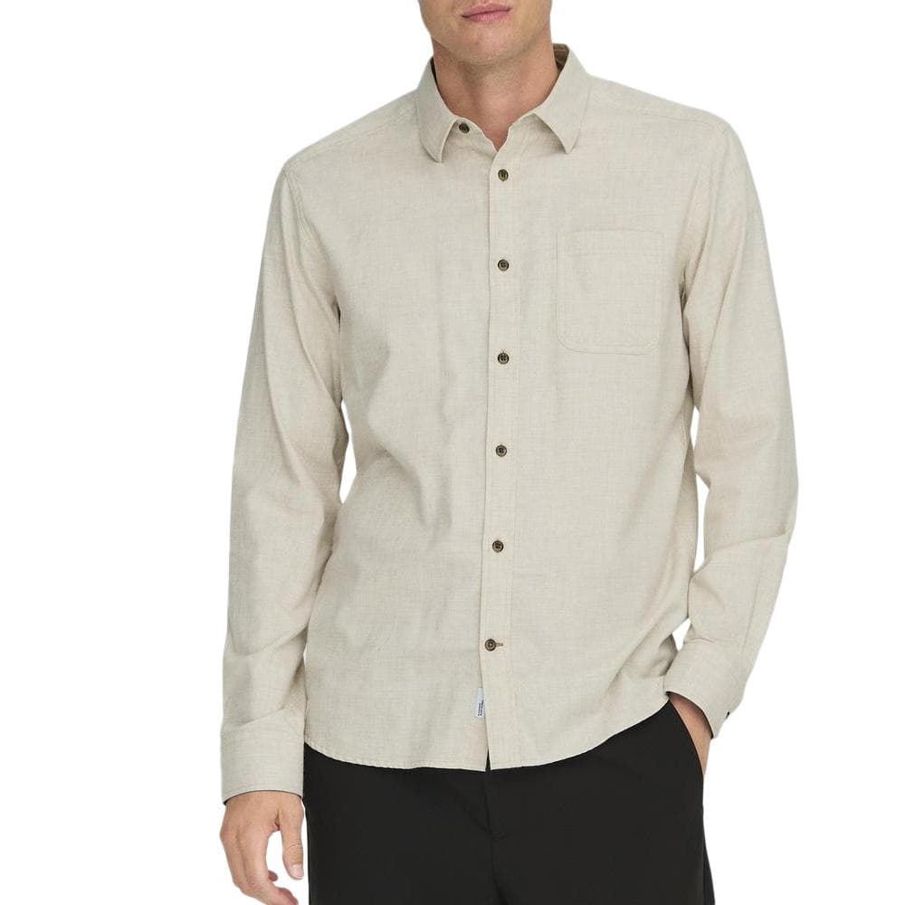 Chemise Beige Homme Only & Sons Road Life 1