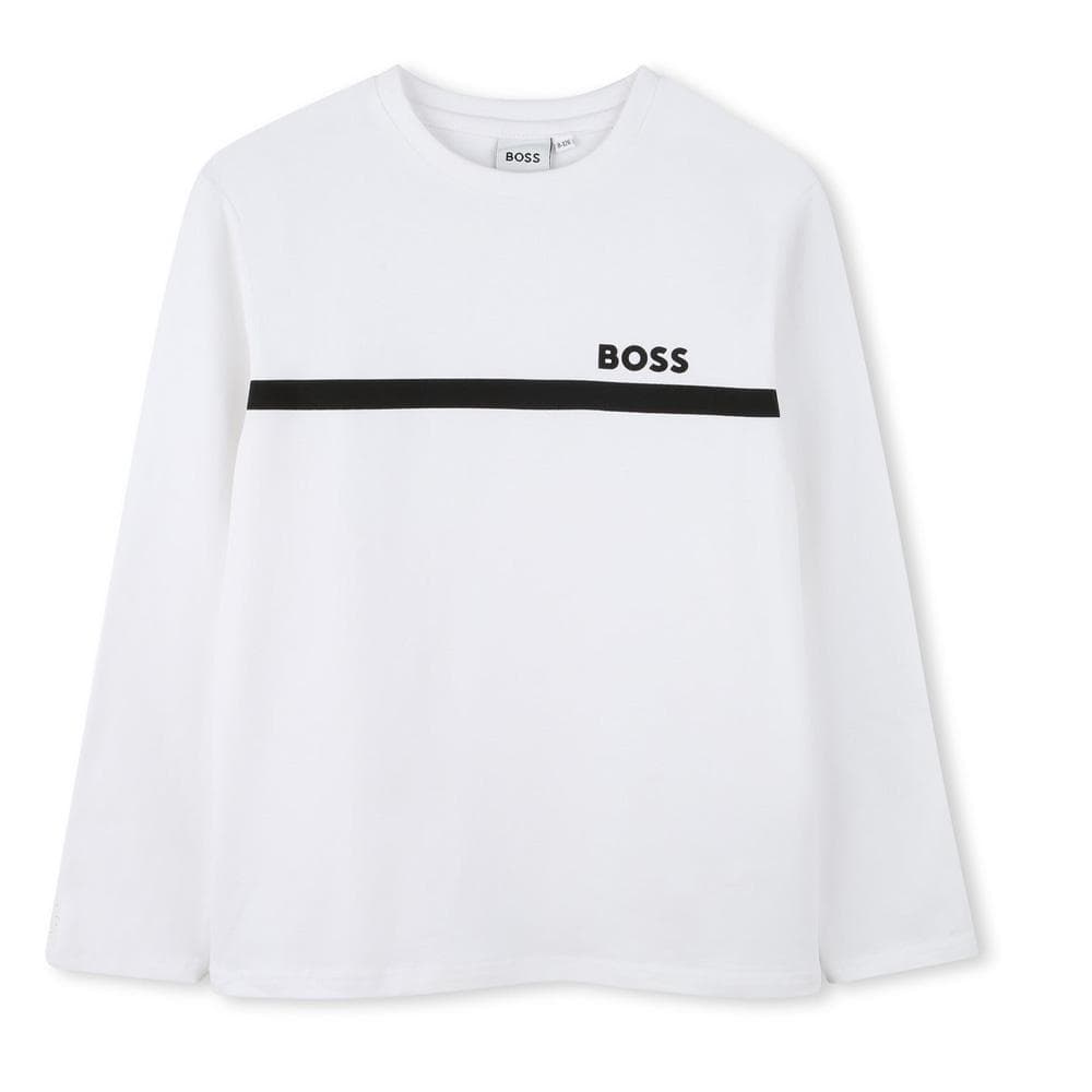 T-Shirt Blanc Garçon Hugo Boss J527271 1