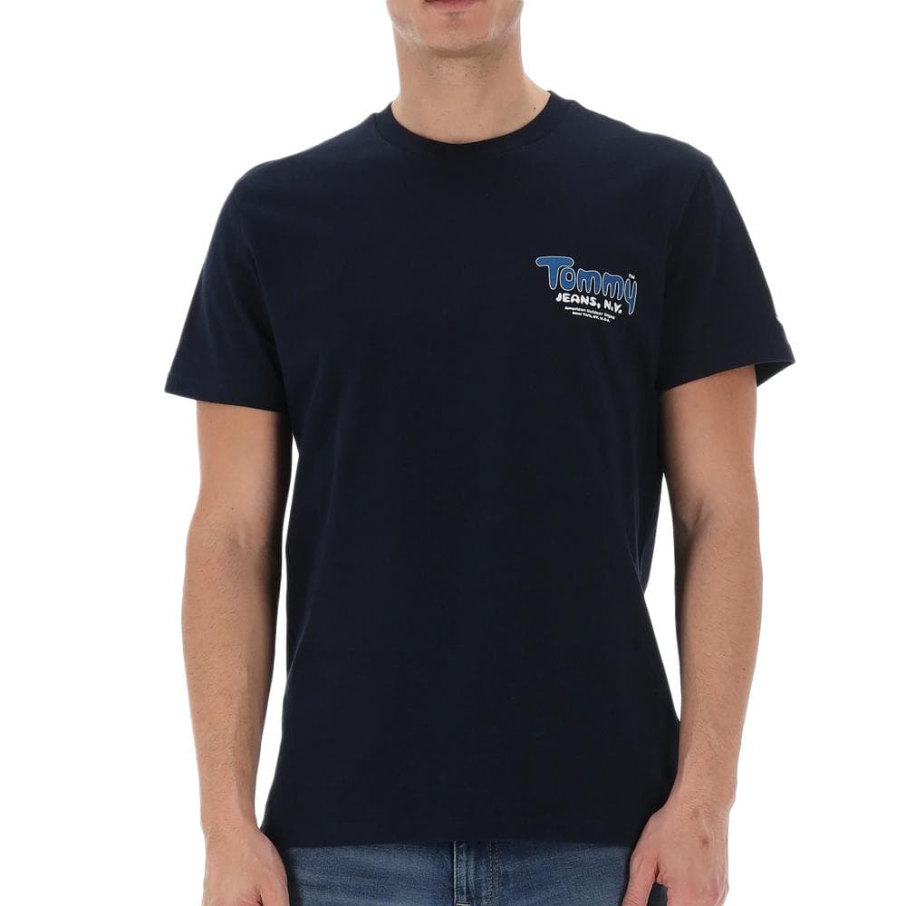 T-shirt Noir Homme Tommy Hilfiger Tjm Slim Font Play 1