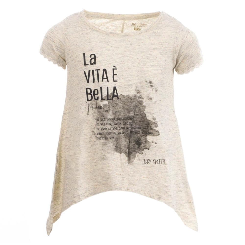T-shirt Écru Fille Teddy Smith Tolevie 1