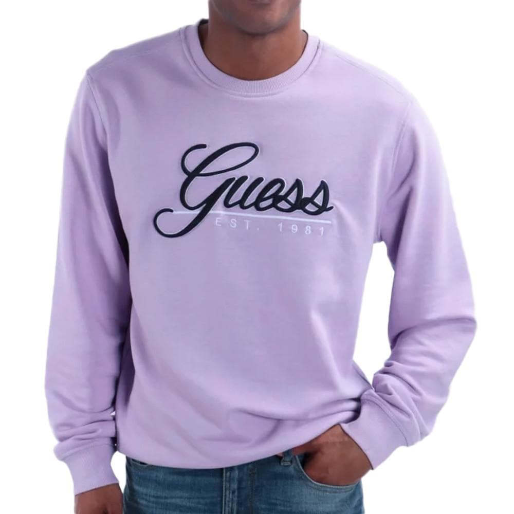 Sweat Violet Homme Guess Beau 1