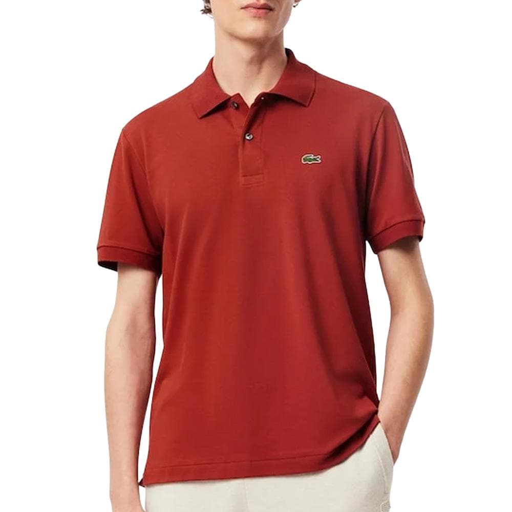 Polo Terracotta Homme Lacoste Maille 1