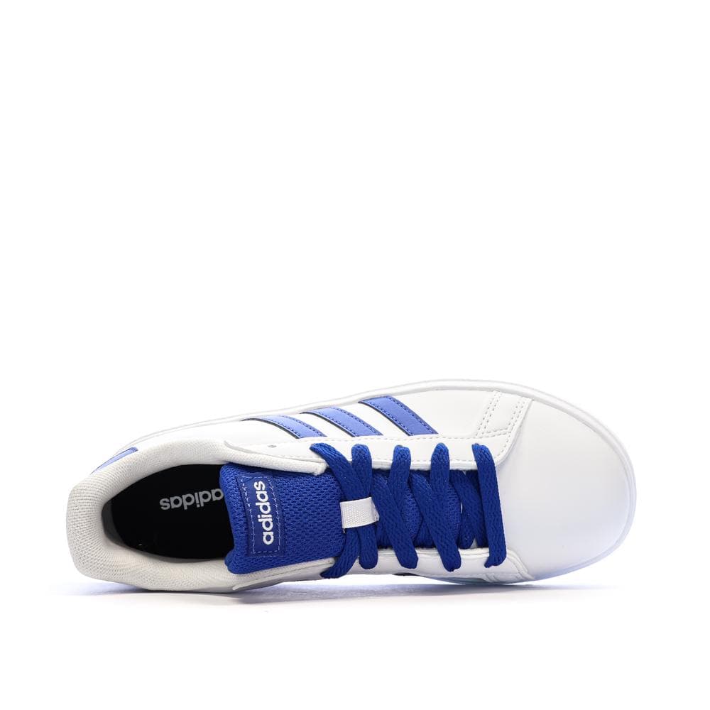 Baskets Blanc/Bleu Garçon Junior Adidas Grand Court 2.0 4