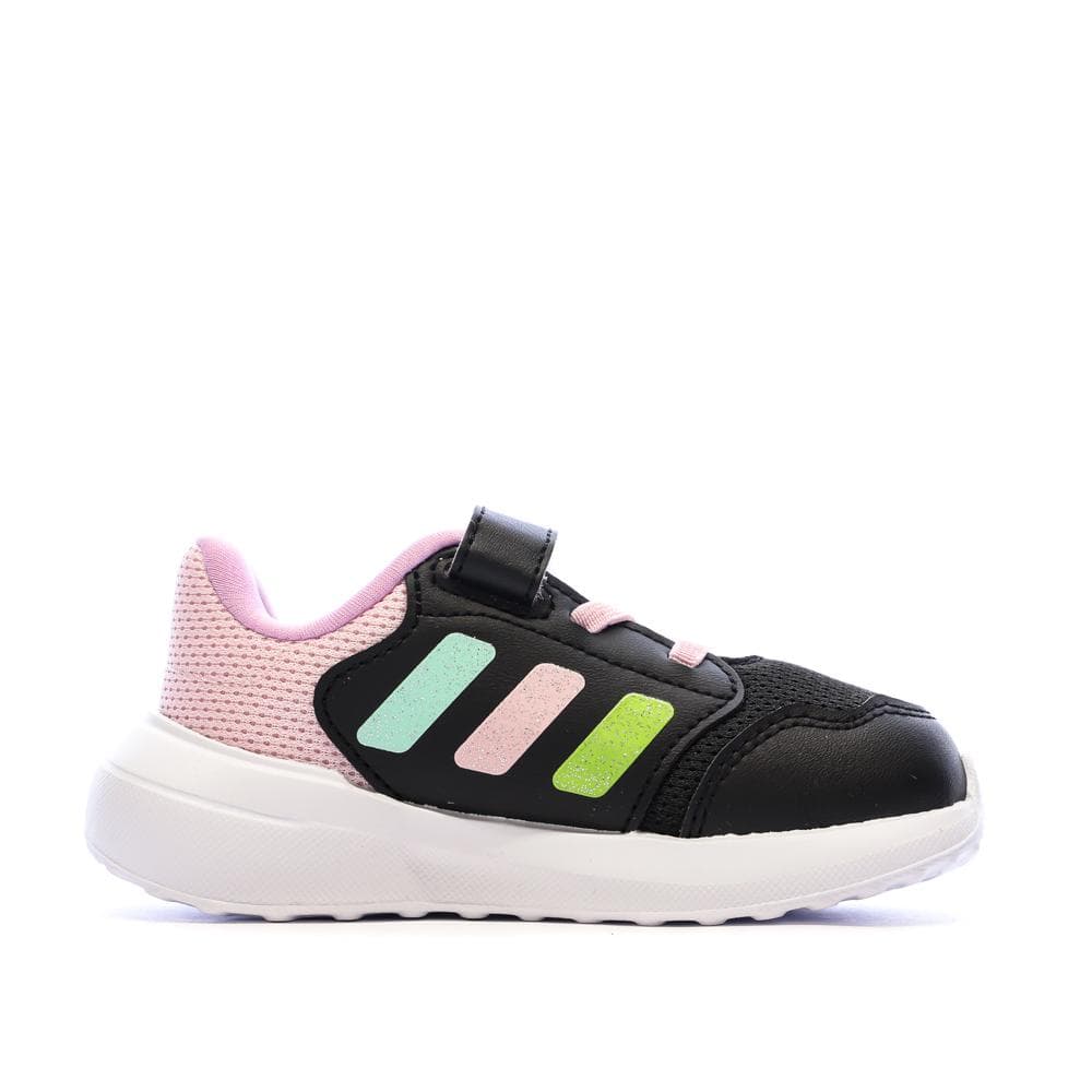 Baskets Noir/Rose Bébé Fille Adidas Tensaur Run 3.0 El 2