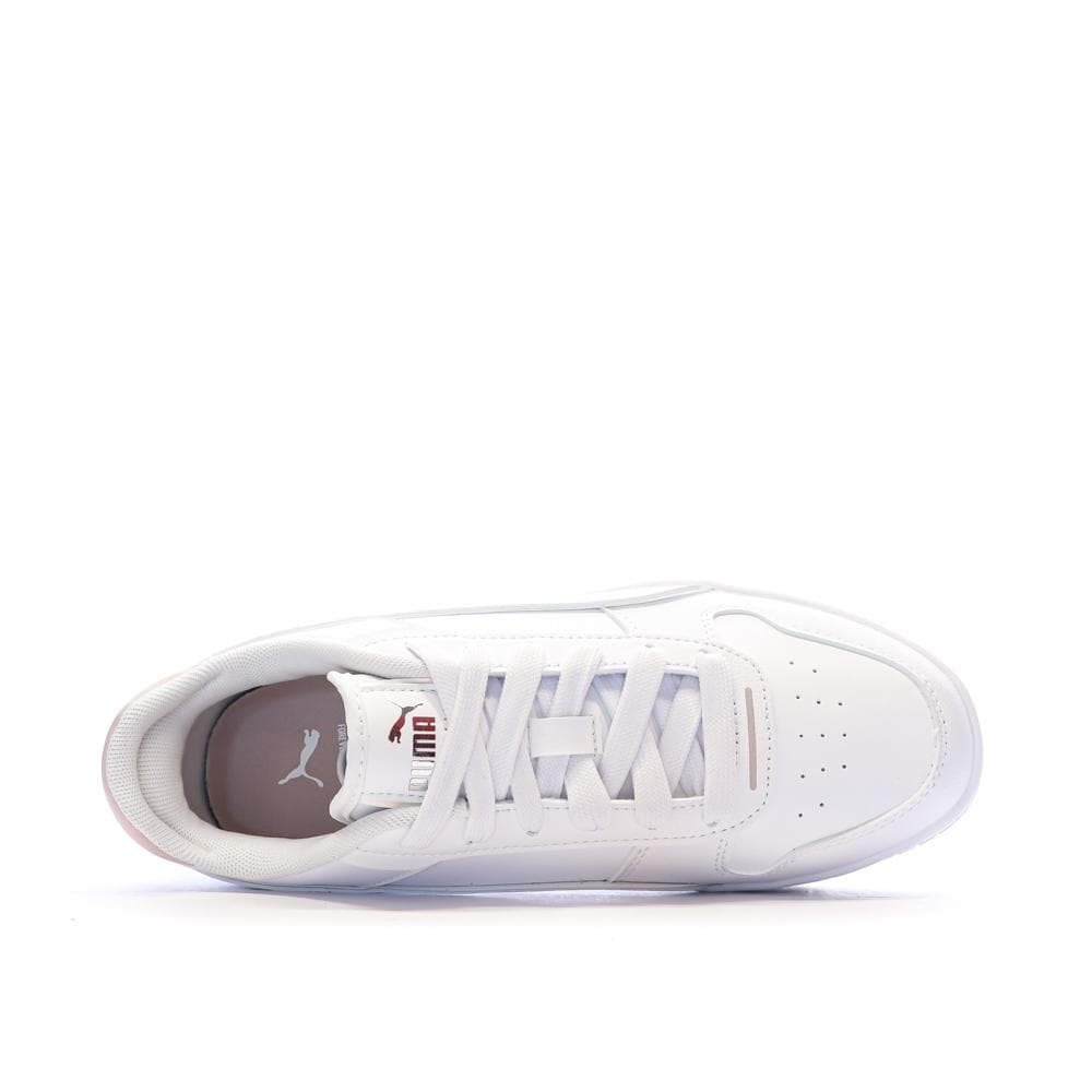 Baskets Blanches/Roses Fille Puma Carinas 4