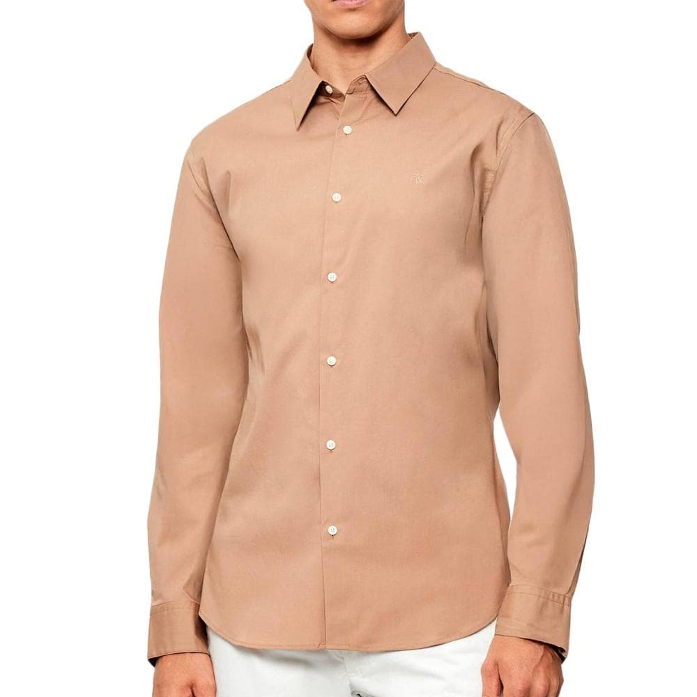 Chemise Camel Homme Calvin Klein Jeans Solid 1