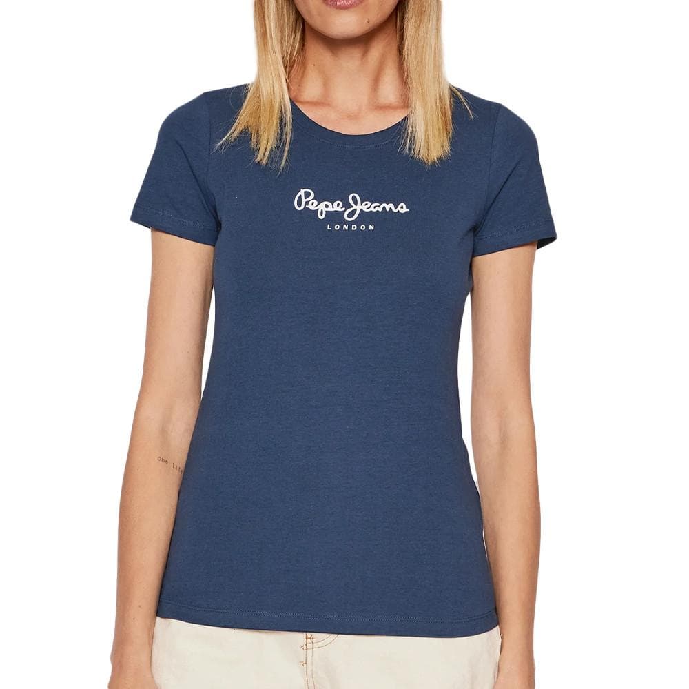 T-shirt Marine Femme Pepe Jeans New Virginia 1
