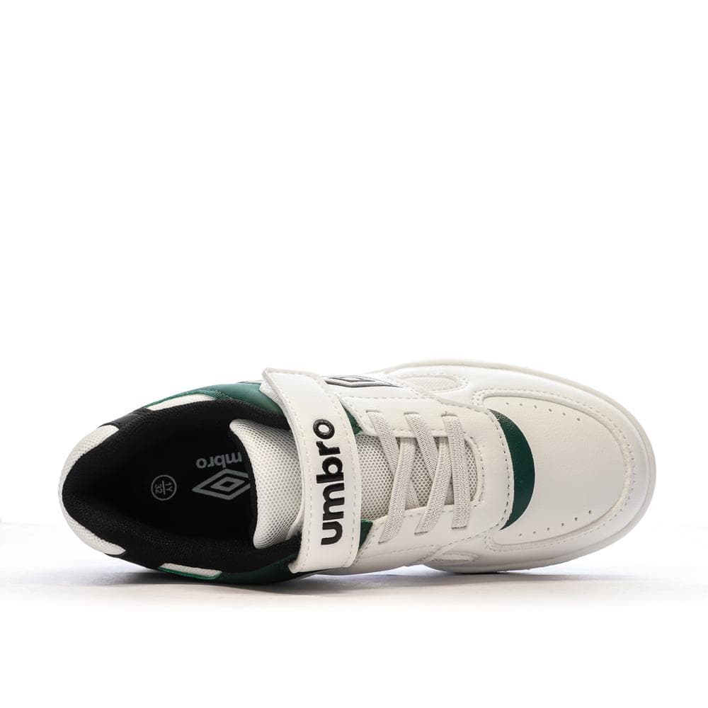 Baskets Blanches/Noires/Vert Garçon Umbro Travys 4