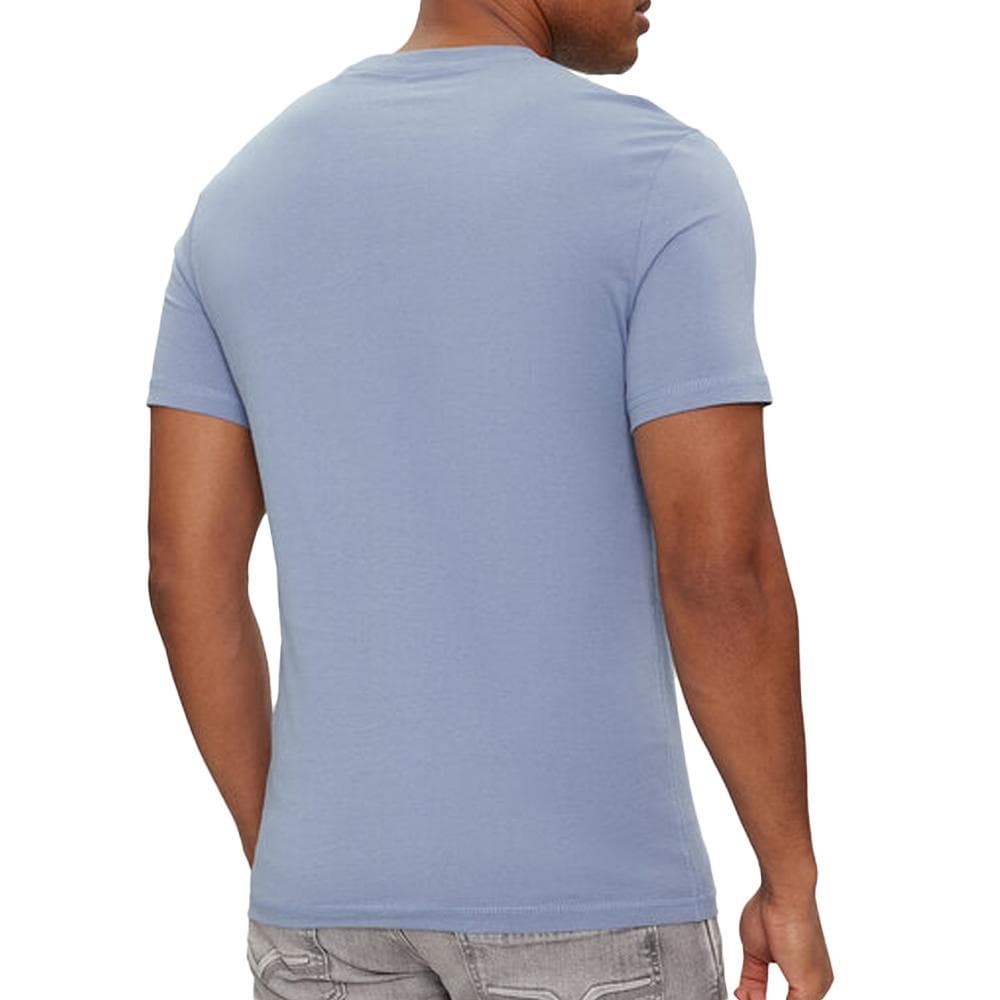 T-shirt Bleu Clair Homme Guess Aidy 2