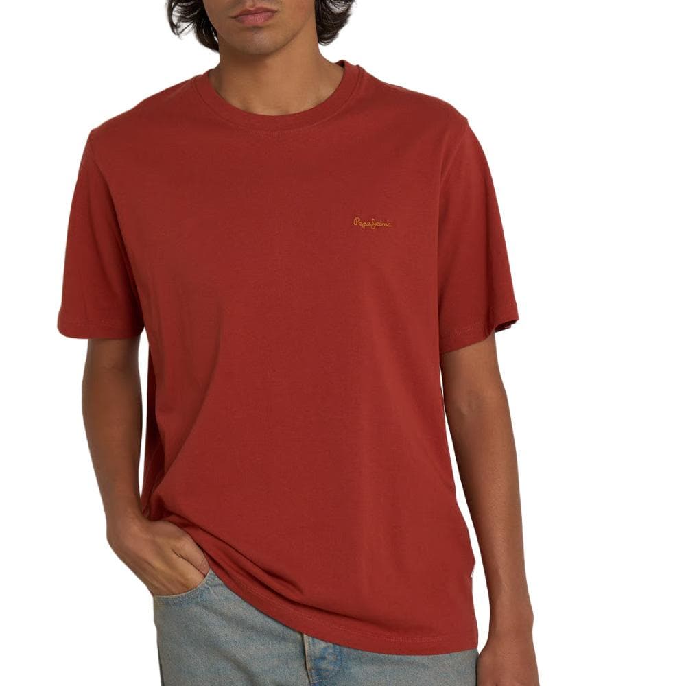 T-Shirt Rouge Homme Pepe jeans Contrast Connor 1